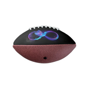 Neon Infinity Symbol with Glowing Hummingbird Football