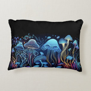 Neon Jellyfish Accent Pillow