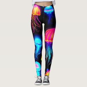 Neon Jellyfish Dreamscape Leggings