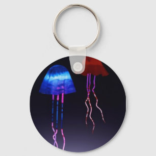 Neon Jellyfish Keychain