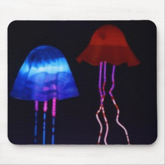 Neon Jellyfish Mouse Pad