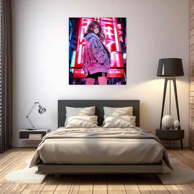 Neon JK Art Panel | Sushi Musume Art Panel Generat Canvas Print (Creator Uploaded)