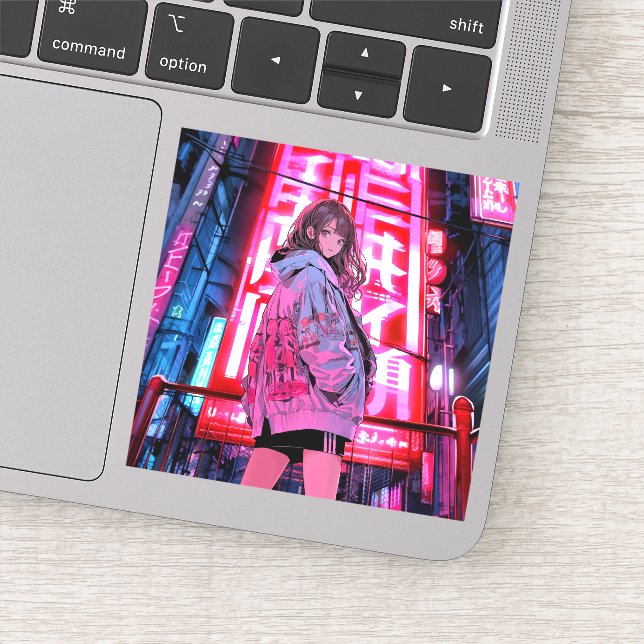 Neon JK Sticker Seal|Sushi Musume GenerativeAI (Detail)