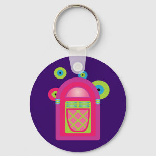 Neon Jukebox Keychain