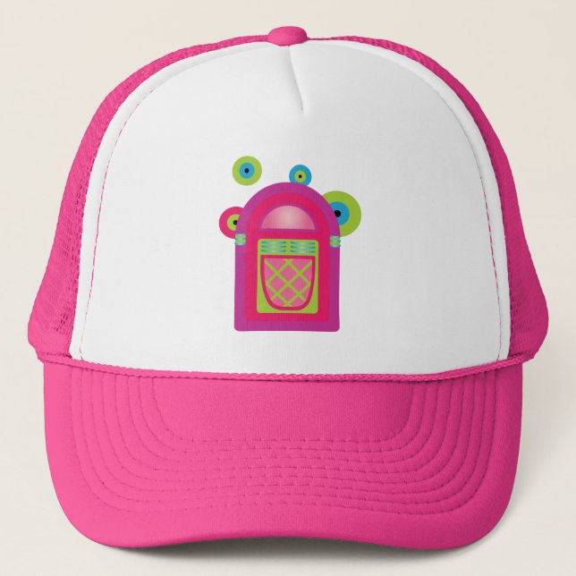 Neon Jukebox Trucker Hat (Front)