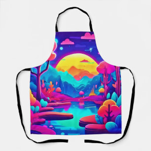 Neon Jungle Dream Art Apron