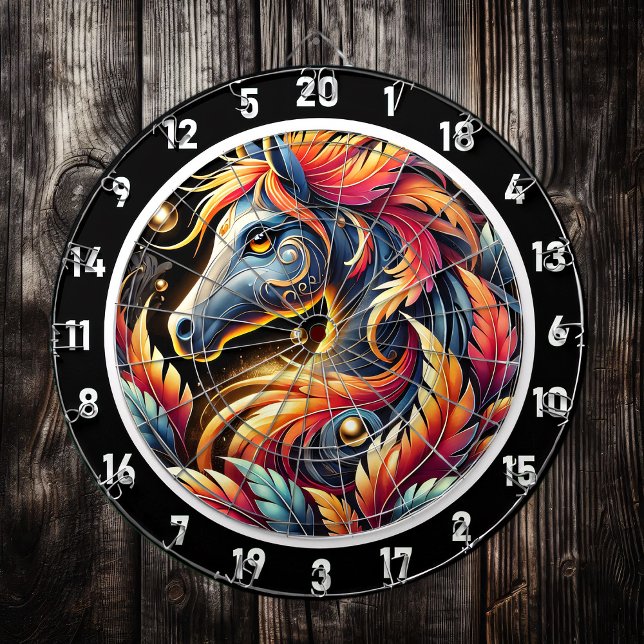 Neon Jungle Horse Wall Art Dartboard (Creator Uploaded)