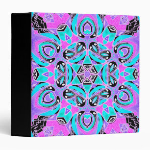 Neon kaleidoscope , mandala binder