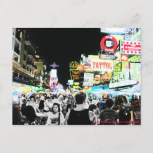 Neon Khaosan Postcard