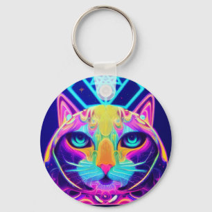 NEON KITTTYYYY! KEYCHAIN