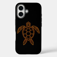 Neon Lava Sea Turtle Design