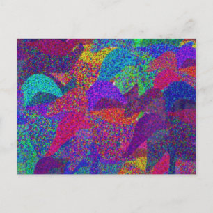 Neon Leaves Fall Postcard