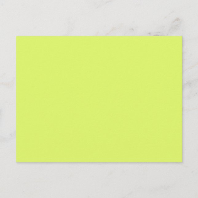 Neon Lemon Lime Green Solid Trend Colour Backgroun Postcard (Front)