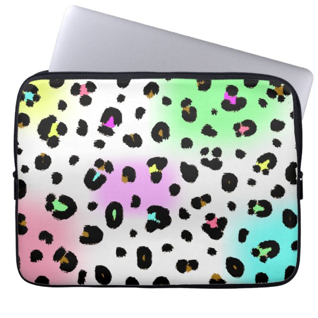 Neon Leopard Electronics Bag (Front)