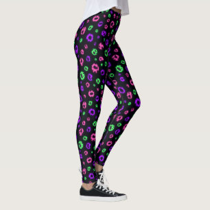 Neon Leopard Print Bold Trend Pattern Leggings
