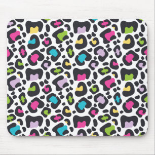 Neon Leopard Print Mouse Pad