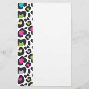 Neon Leopard Print Stationery