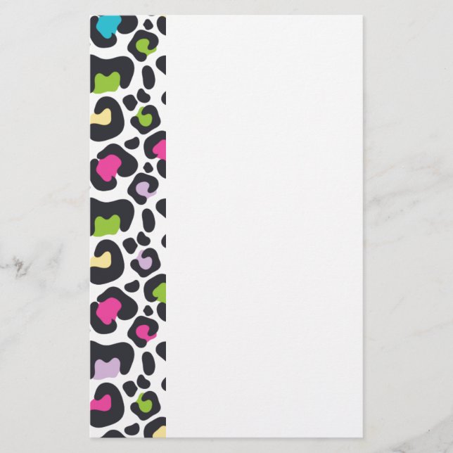 Neon Leopard Print Stationery (Front)