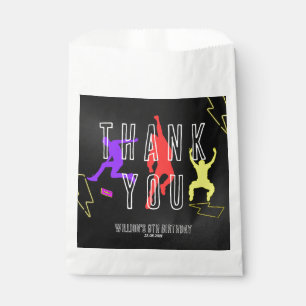 Neon Let's Jump Kids Birthday Party Thank You Favour Bag
