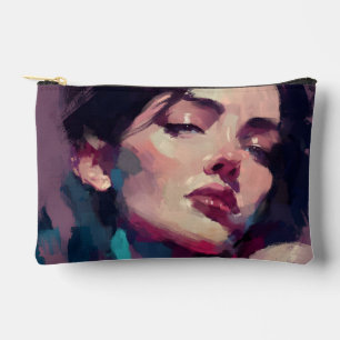 Neon Light Abstract Portrait Accessory Pouch