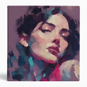 Neon Light Abstract Portrait Binder