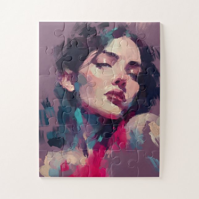 Neon Light Abstract Portrait Jigsaw Puzzle (Vertical)