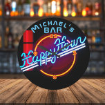 Neon Light BAR Personalized SIGN Man Cave Large Clock<br><div class="desc">Introducing the "Neon Cheers" Happy Hour Wall Clock – the perfect fusion of style and nostalgia for every occasion. This clock isn't just a timekeeper; it's a vibrant statement piece that brings the joy of a perpetual happy hour to any space. Designed to encapsulate the captivating allure of neon graphics...</div>