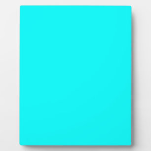 Neon light blue 00ffff plaque