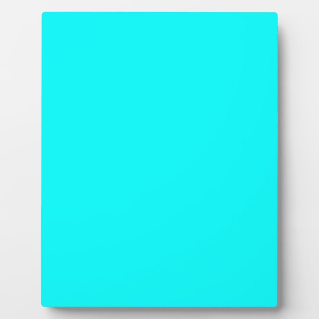 Neon light blue 00ffff plaque (Front)