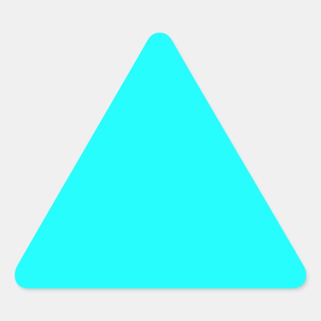 Neon light blue 00ffff triangle sticker (Front)