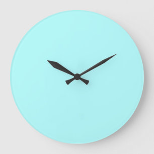 Neon Light Blue Best Complementary Colour Large Clock