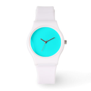 Neon light blue hex code 00ffff watch