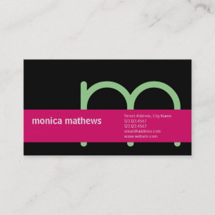 Neon light colourful modern style black business card