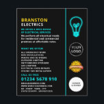 Neon Light, Electrician Advertising Flyer<br><div class="desc">Neon Light,  Electrician Advertising Flyers By The Business Card Store.</div>
