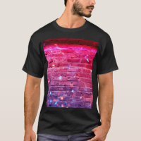 Neon light: empty brick wall.