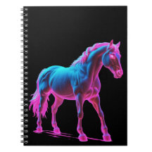 Neon Light Horse Sculpture