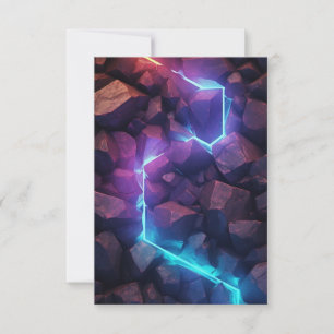 Neon Light Rocks Invitation