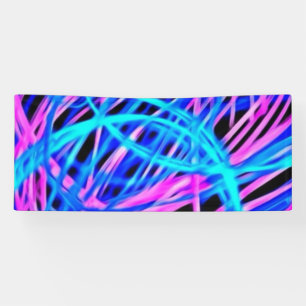 neon light show, blue banner
