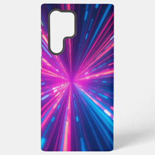 Neon Light Speed futuristic abstract digital art Samsung Galaxy Case