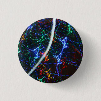 Neon Light Trails Abstract Photography. Cyberpunk 1 Inch Round Button