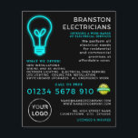 Neon Lightbulb, Electrician Advertising Flyer<br><div class="desc">Neon Lightbulb,  Electrician Advertising Flyers By The Business Card Store.</div>