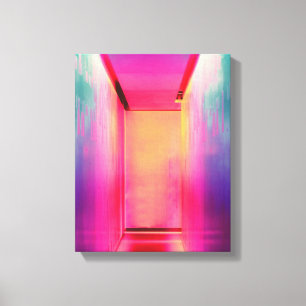 Neon Lighting Hot Pink Photography Bright Colours Canvas Print