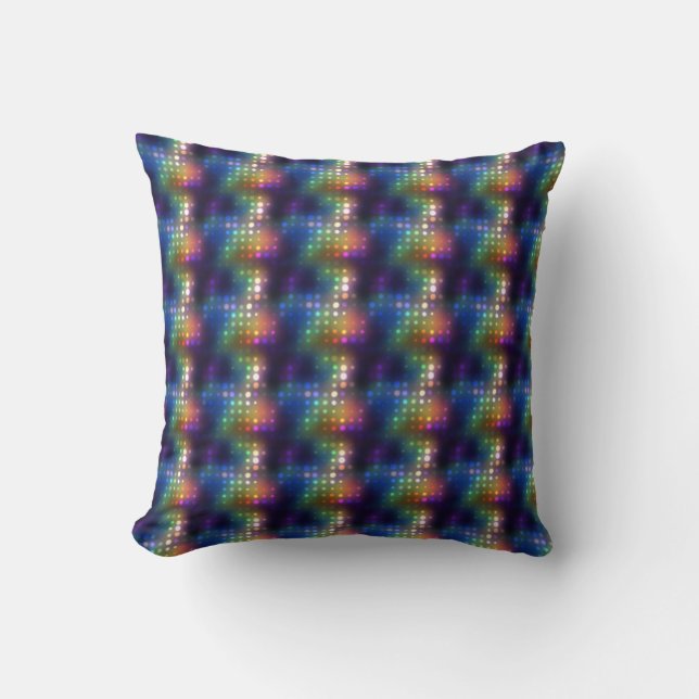 Neon Lights Abstract Throw Pillow (Front)