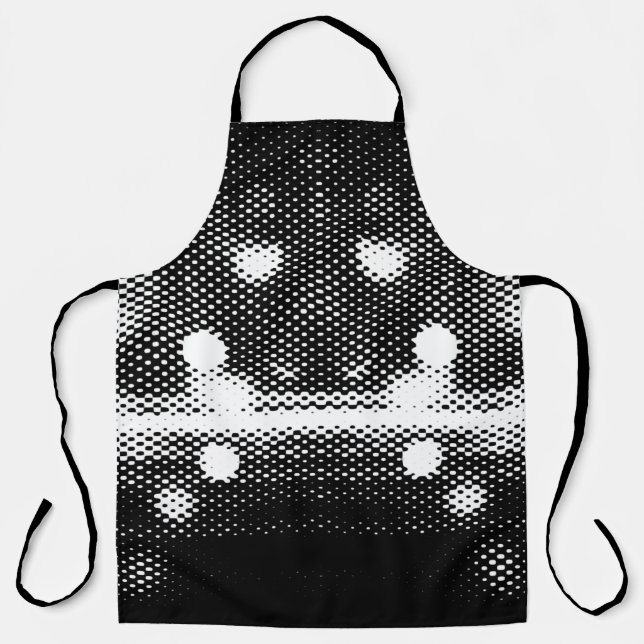 Neon lights and geometric seamless pattern apron (Front)