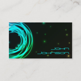 Neon Lights circles business card