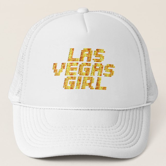 Neon Lights - Las Vegas Girl Trucker Hat (Front)
