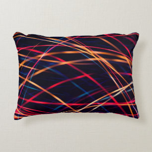 Neon lights texture with long exposure.abstract, a accent pillow