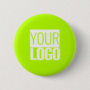 Neon Lime - add your  logo  2 Inch Round Button