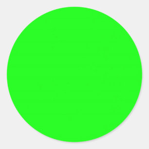 Neon Lime Green Background Classic Round Sticker