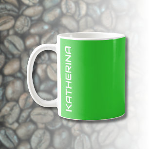 Neon Lime Green Solid Colour  Classic Personalized Coffee Mug